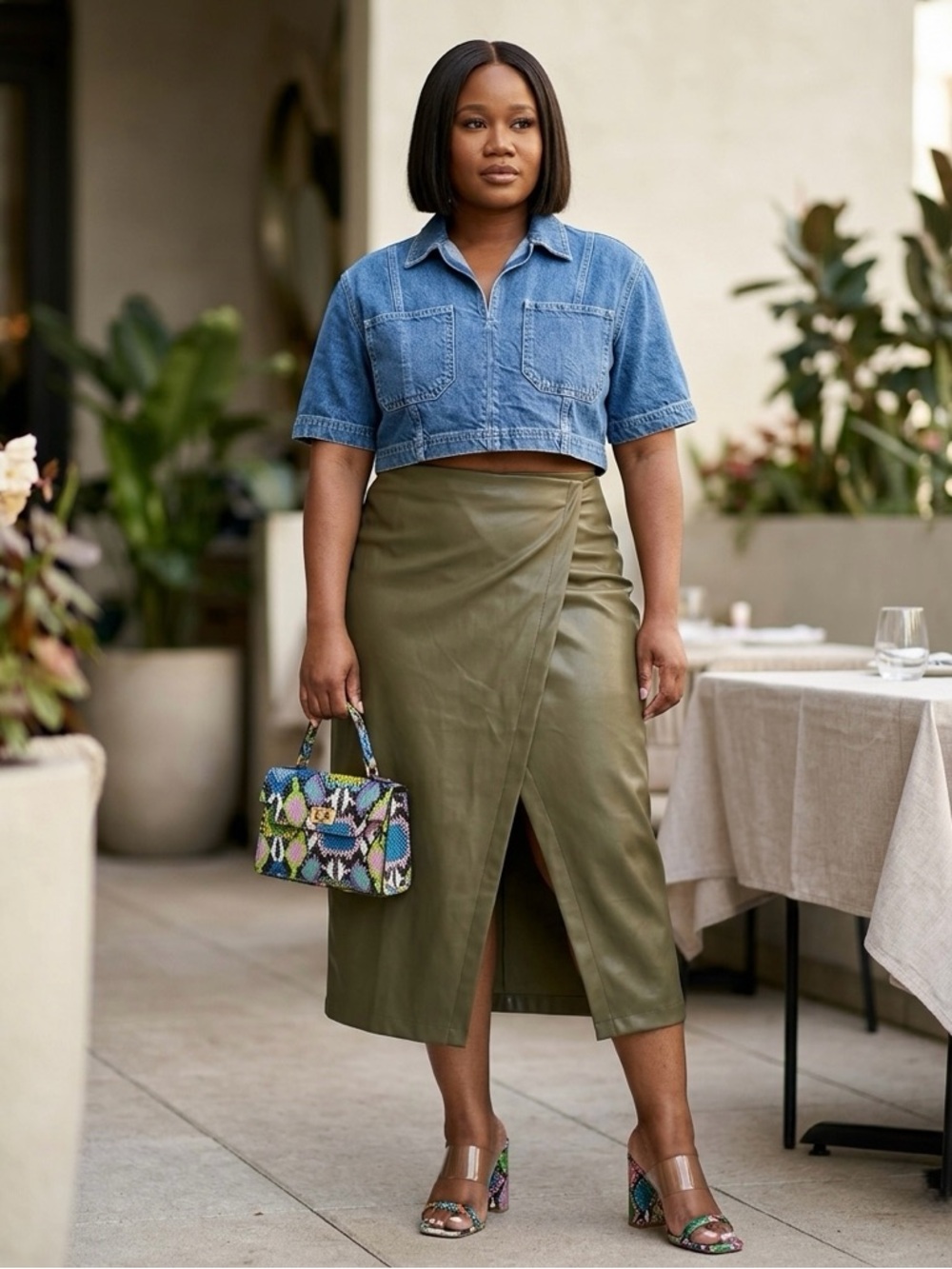 Zara Denim Crop Top